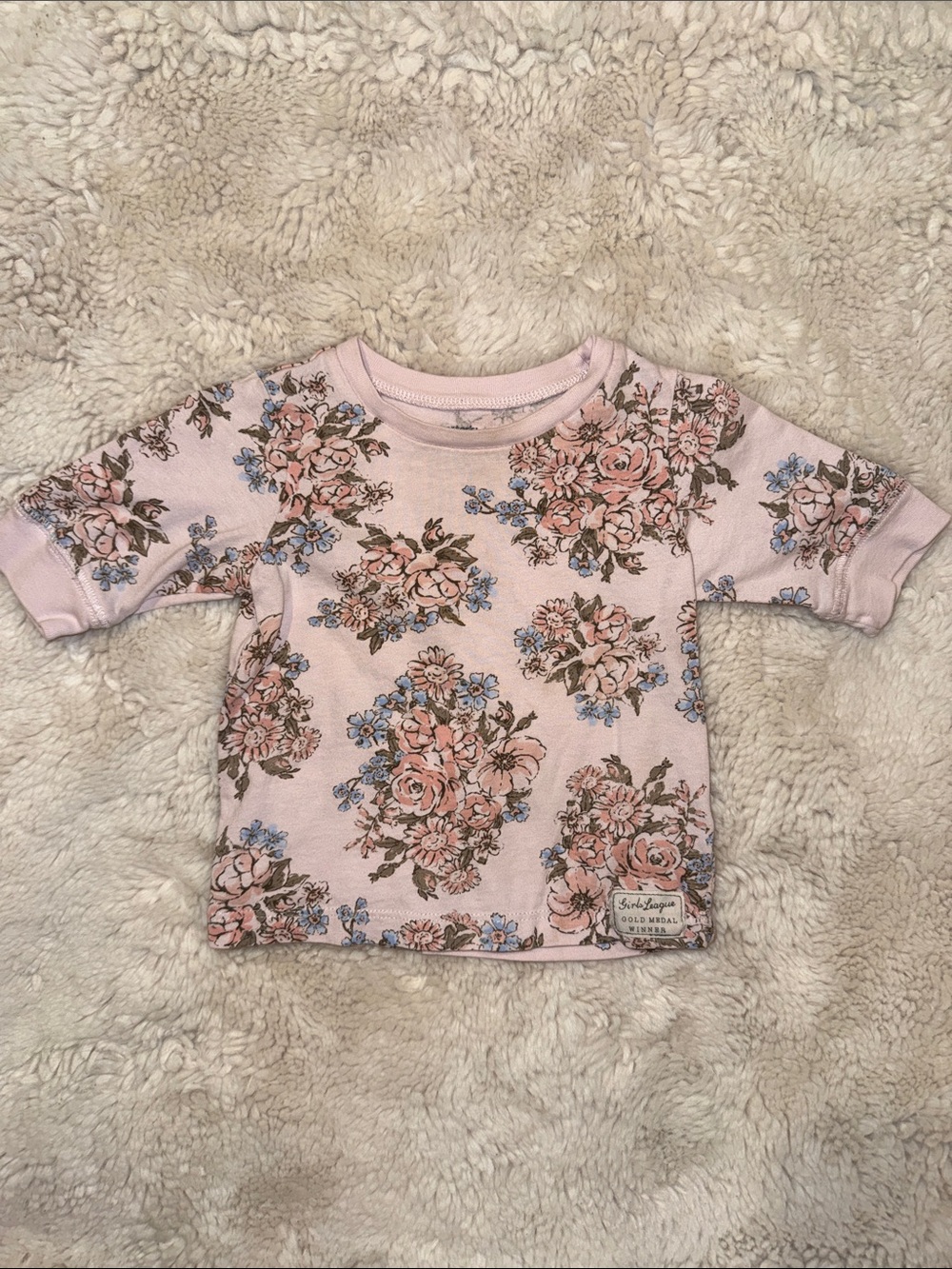 Carter's Pink Floral Long Sleeve Girls' Top